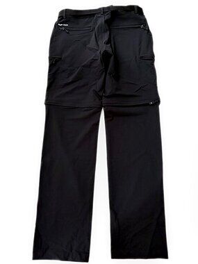 MIER Men's Hiking Convertible Zip Off Pants Outdoor Black New size Large